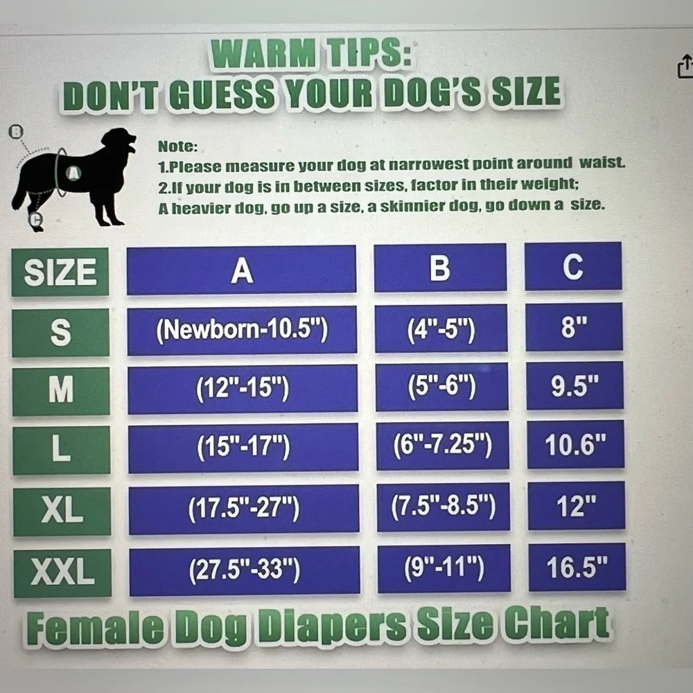 Wegreeco Washable Reusable Premium Female Dog Diapers, X-Large Size